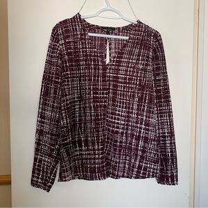 Purple and white top - Banana Republic M